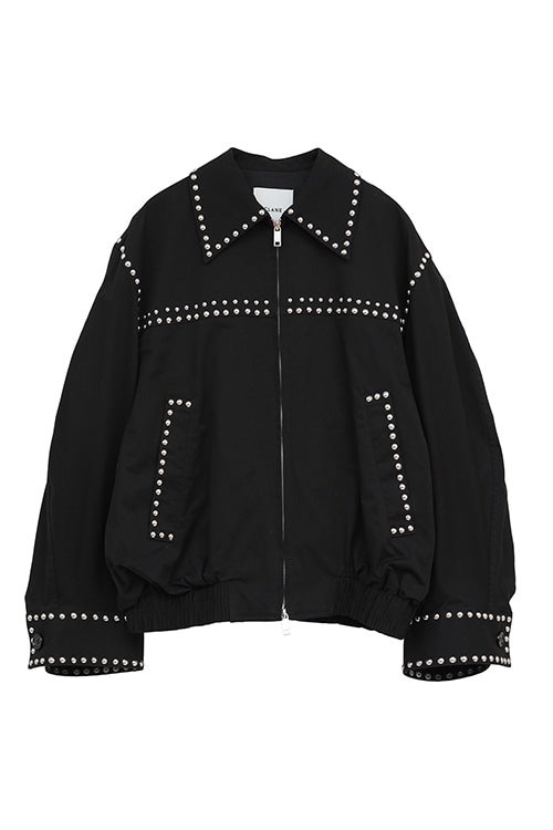 【PRE ORDER 2BUY 10%OFF】W COLOR STUDDED DRIZZLER JACKET