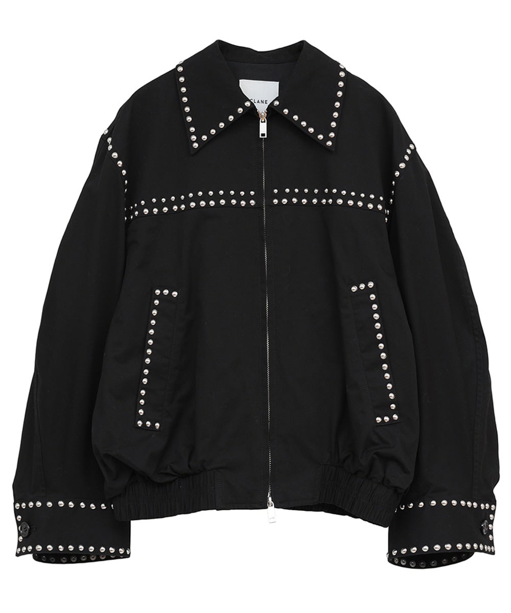【PRE ORDER 2BUY 10%OFF】W COLOR STUDDED DRIZZLER JACKET