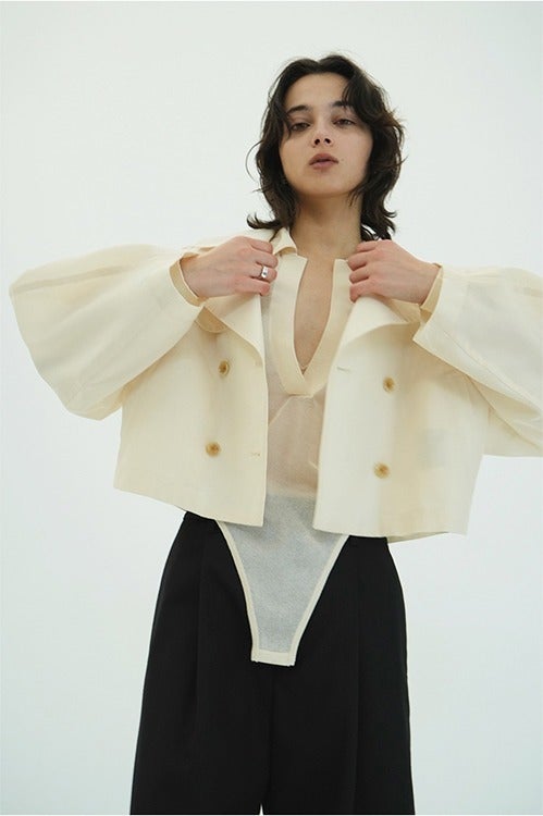 SHEER SHORT TRENCH JACKET