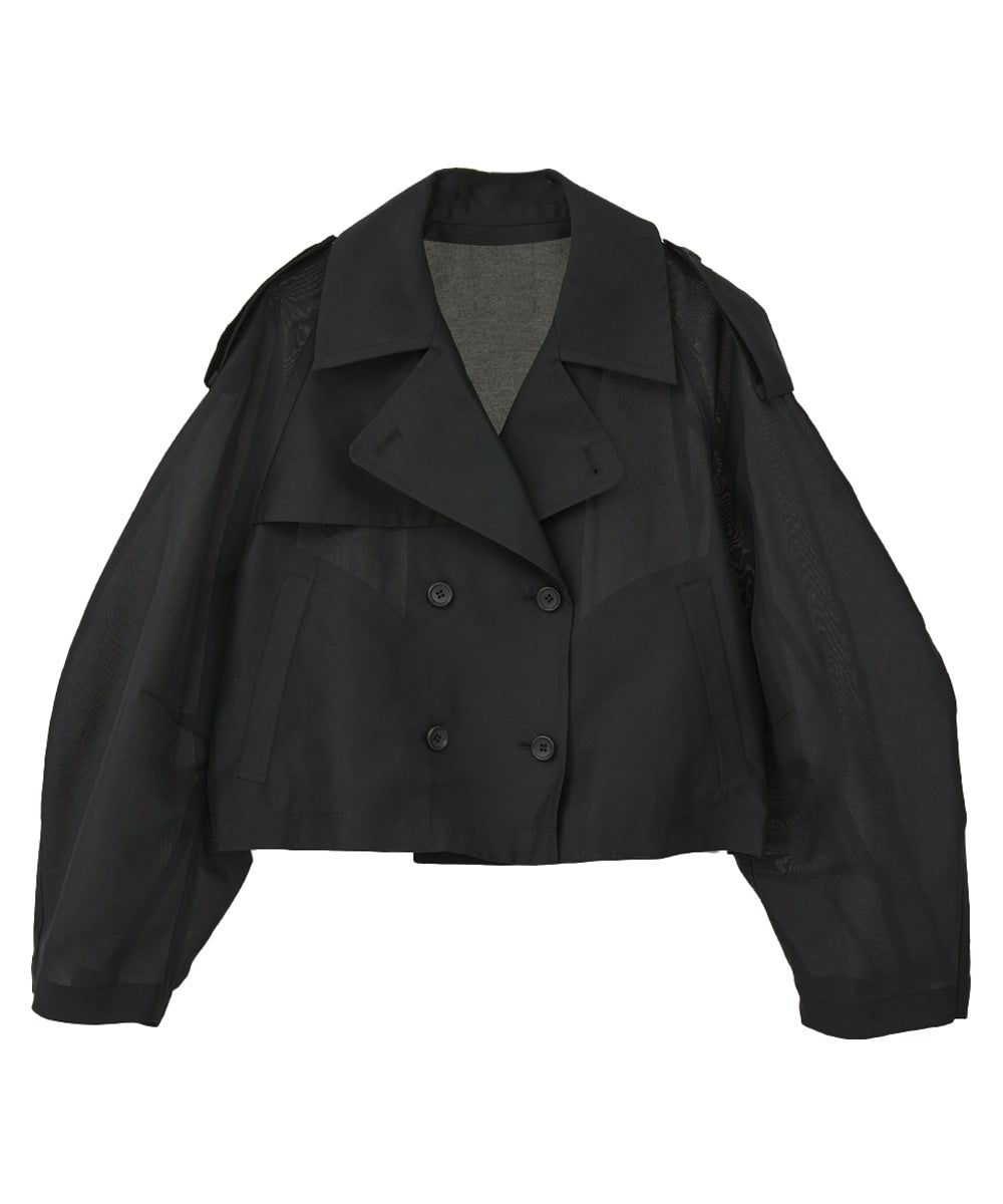 SHEER SHORT TRENCH JACKET