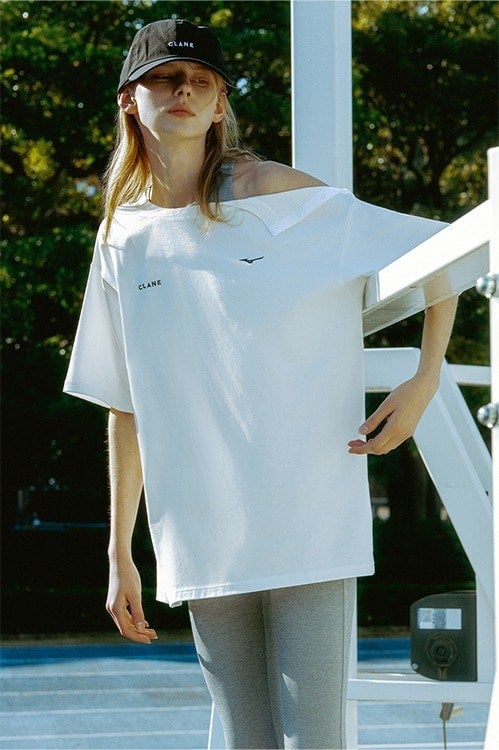 CLANE×MIZUNO QUICK DRY COTTON LOGO T-SHIRT