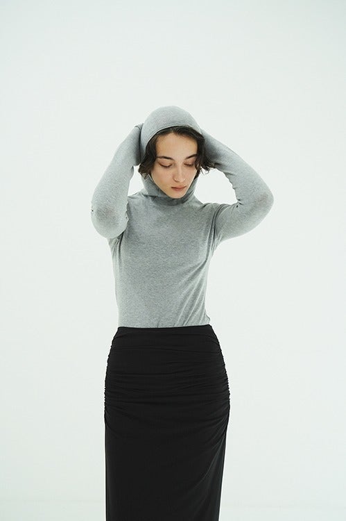 SOFT HOODED HIGH NECK TOPS