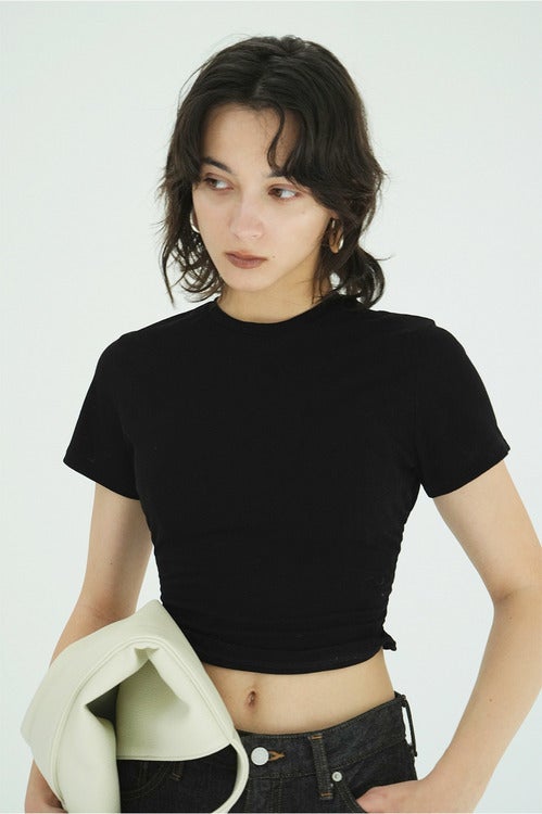 SHIRRED HEM COMPACT TOPS