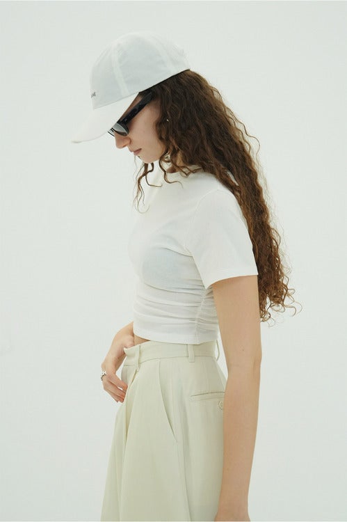 SHIRRED HEM COMPACT TOPS