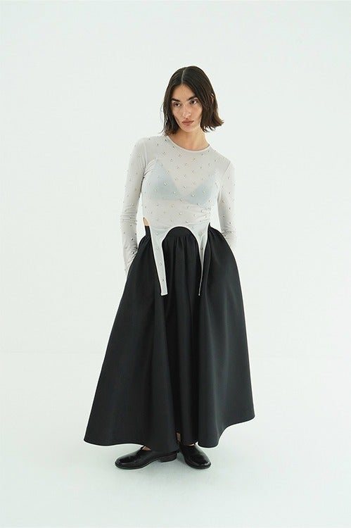 STUDDED BIJOU SHEER TOPS