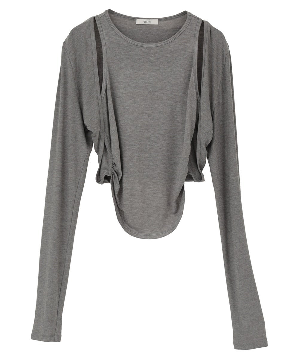 トップス Mikan CLANE MANY CONVERTIBLE CUT TOPS MANY CONVERTIBLE CUT TOPS｜TOPS(トップス)｜CLANE OFFICIAL ONLINE STORE