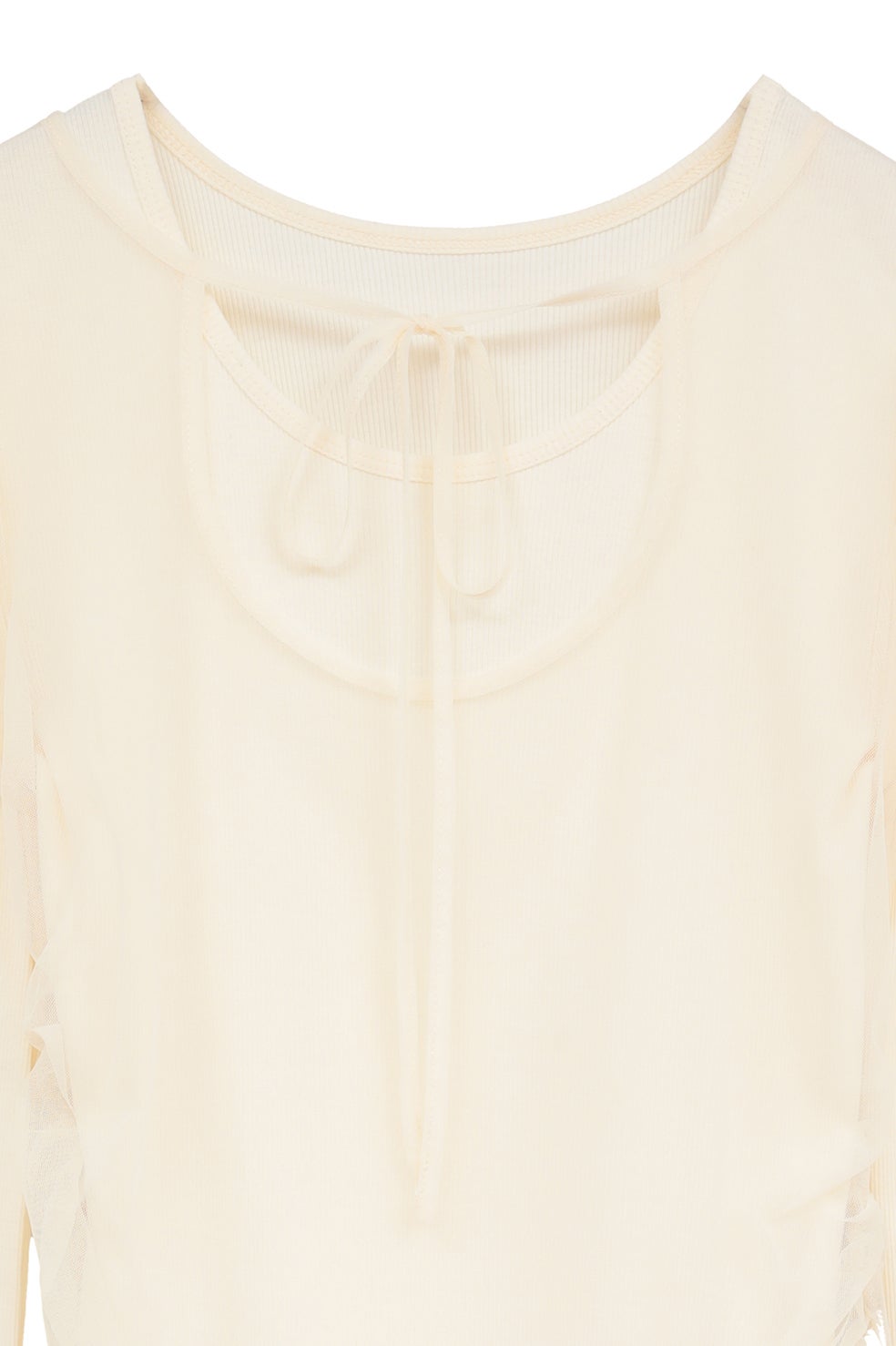 LAYERED TULLE RIBBON CUT TOPS｜TOPS(トップス)｜CLANE OFFICIAL