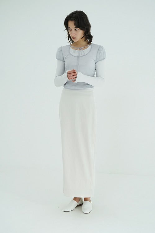 LAYERED TULLE RIBBON CUT TOPS