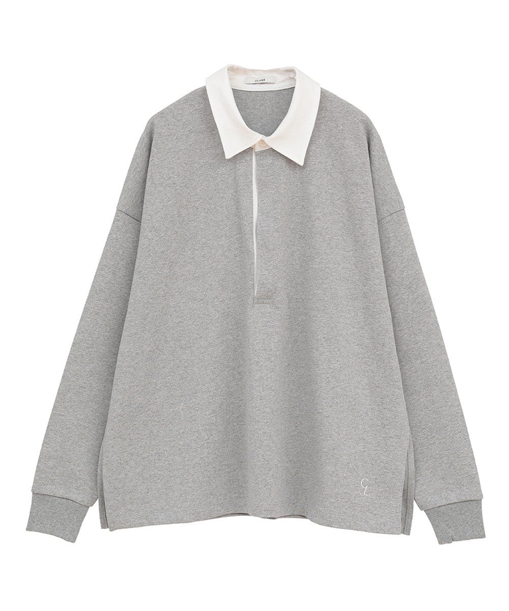 トップス clane DEEP NECK WIDE RUGBY SHIRT DEEP NECK WIDE RUGBY SHIRTS｜TOPS(トップス)｜CLANE OFFICIAL ONLINE