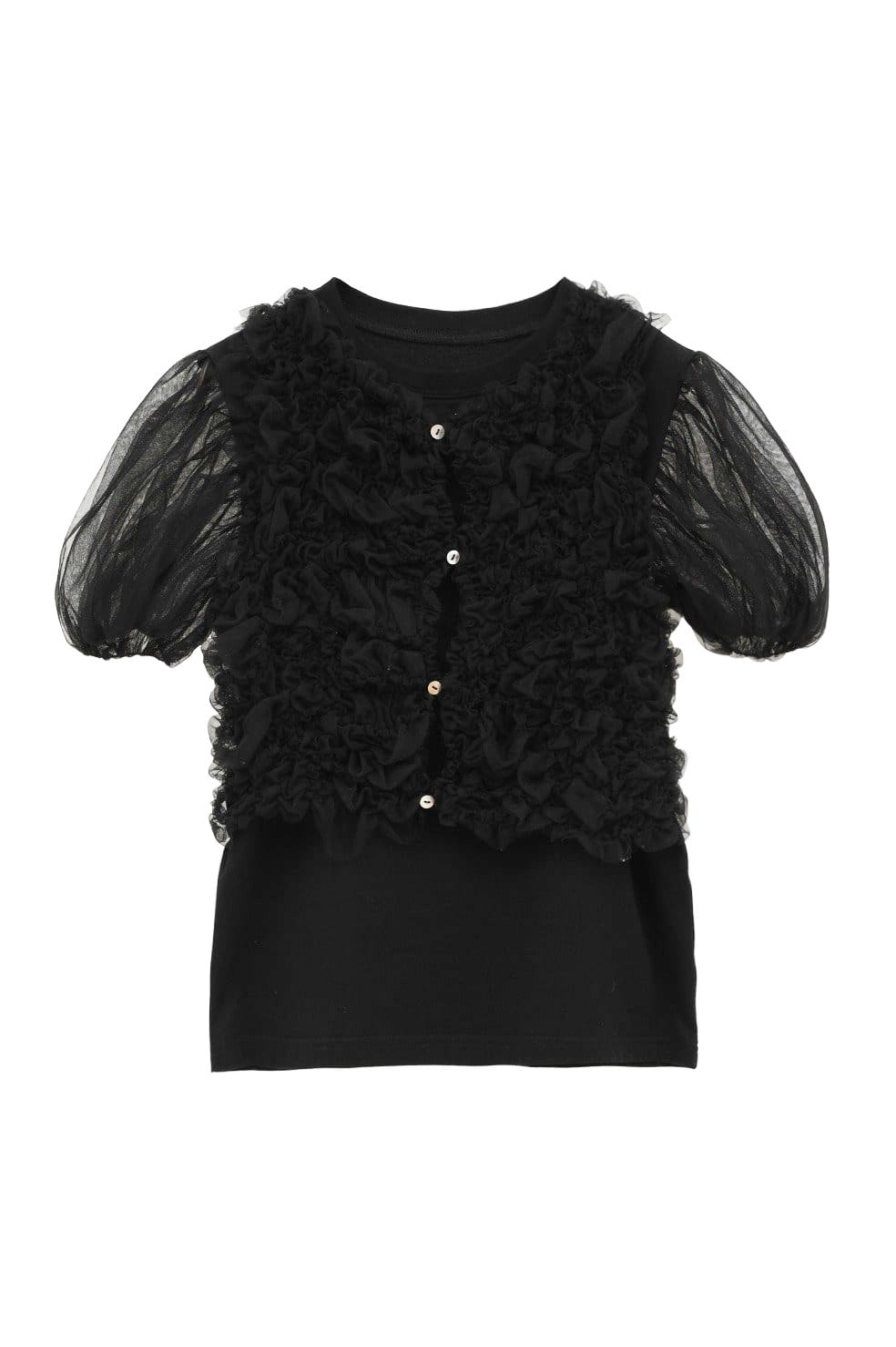 TULLE VEST LAYERED TOPS｜TOPS(トップス)｜CLANE OFFICIAL ONLINE STORE