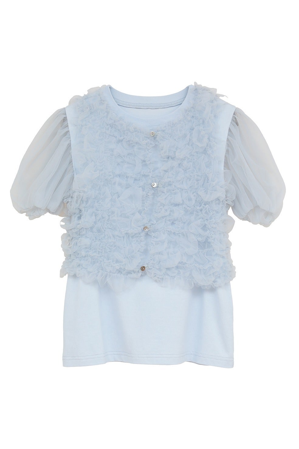 TULLE VEST LAYERED TOPS｜TOPS(トップス)｜CLANE OFFICIAL ONLINE STORE