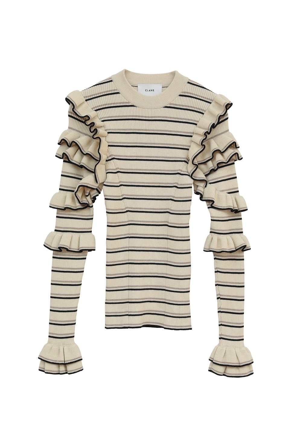 FRILL SLEEVE KNIT TOPS｜TOPS(トップス)｜CLANE OFFICIAL ONLINE STORE