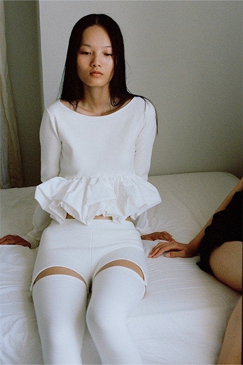 W BALLOON SHORT KNIT TOPS