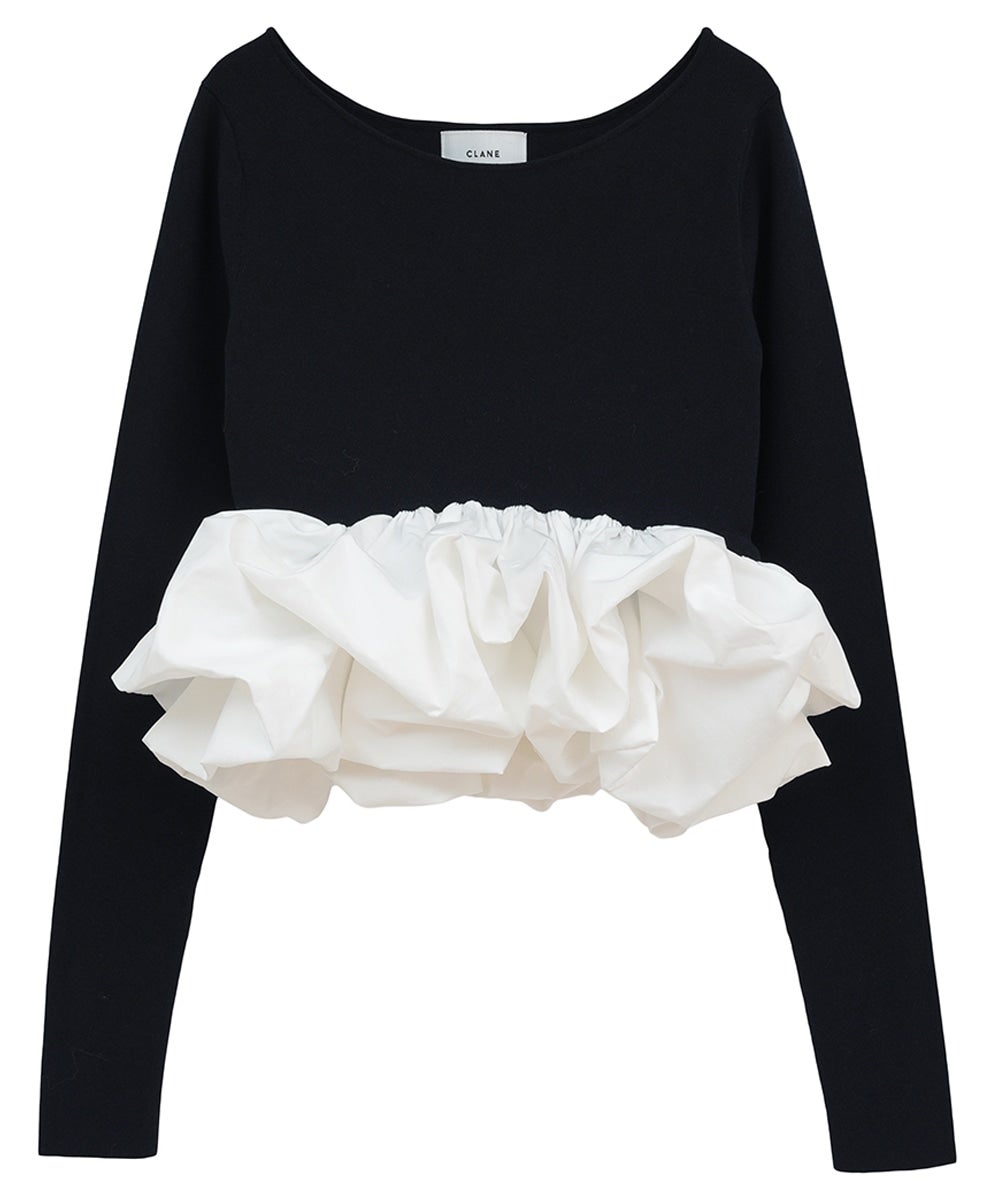 W BALLOON SHORT KNIT TOPS