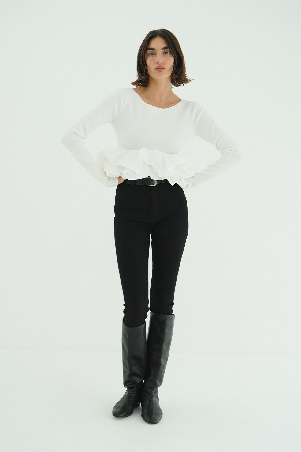 W BALLOON SHORT KNIT TOPS｜TOPS(トップス)｜CLANE OFFICIAL ONLINE STORE