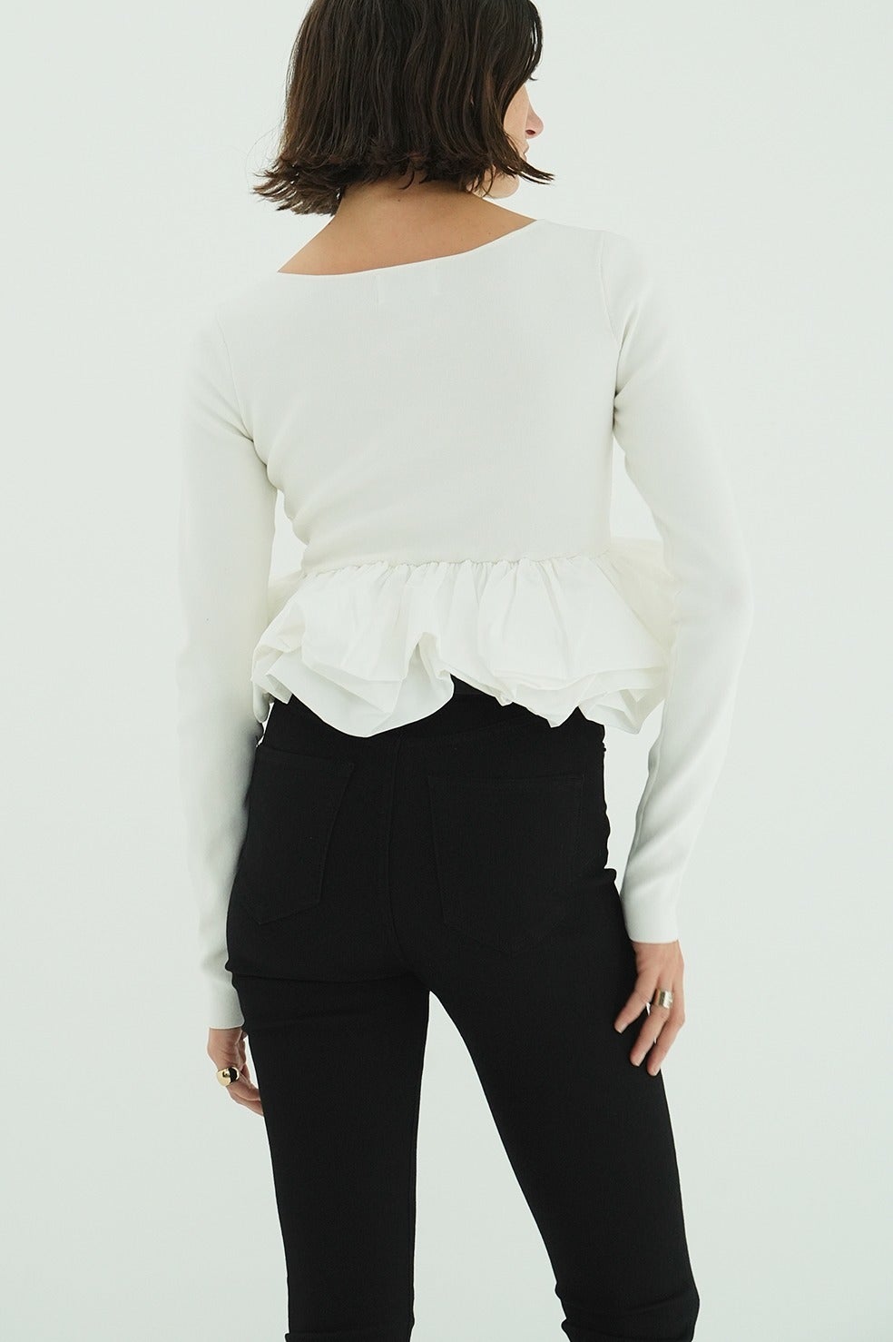 W BALLOON SHORT KNIT TOPS｜TOPS(トップス)｜CLANE OFFICIAL ONLINE STORE