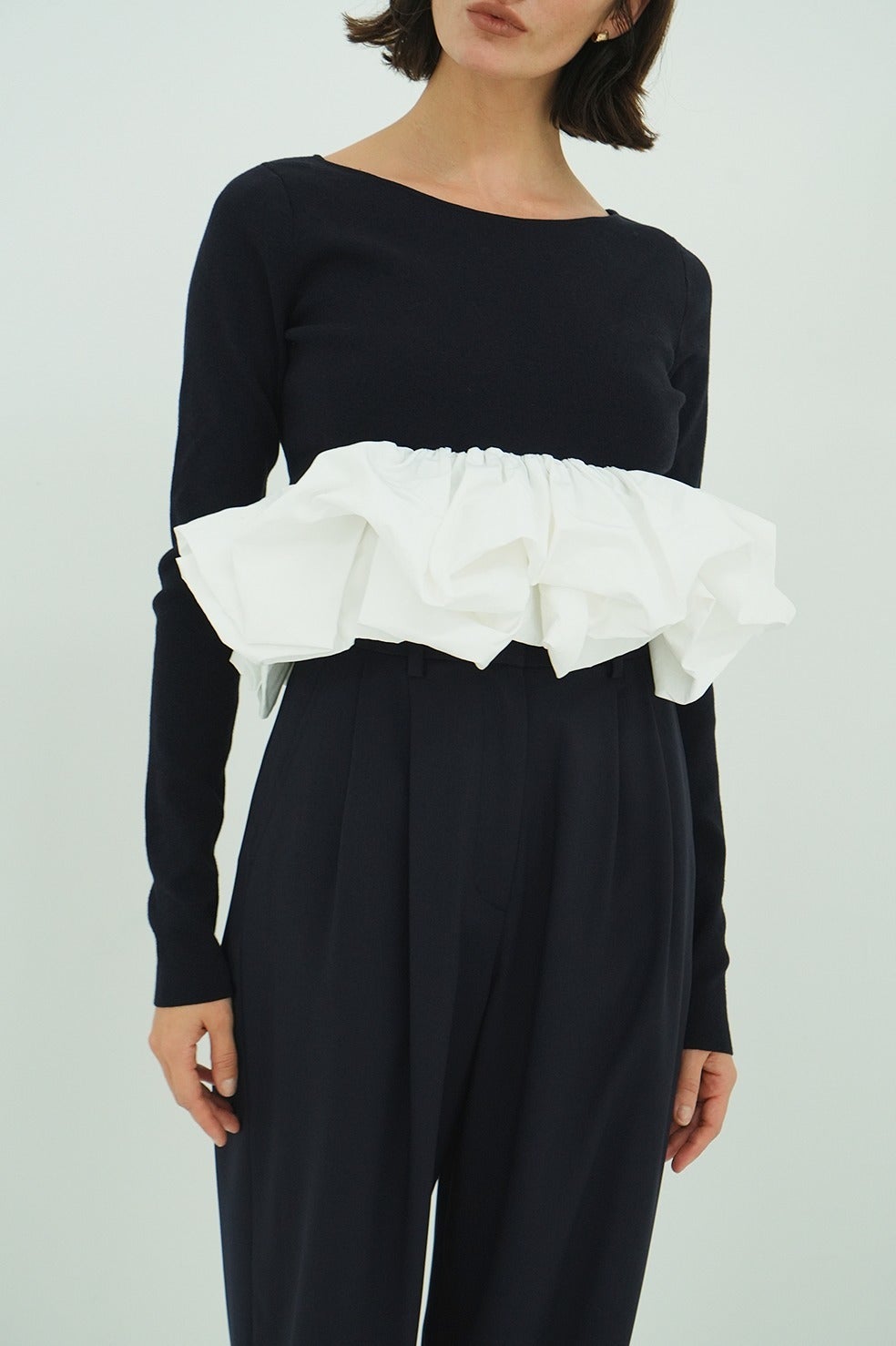 W BALLOON SHORT KNIT TOPS｜TOPS(トップス)｜CLANE OFFICIAL ONLINE STORE