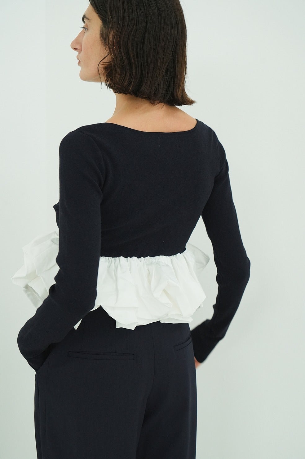 W BALLOON SHORT KNIT TOPS｜TOPS(トップス)｜CLANE OFFICIAL ONLINE STORE