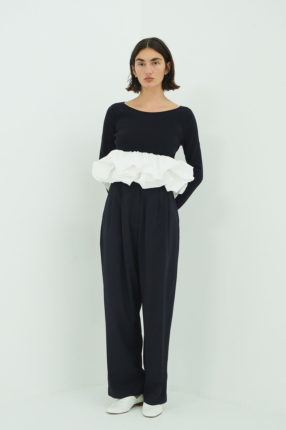 W BALLOON SHORT KNIT TOPS｜TOPS(トップス)｜CLANE OFFICIAL ONLINE STORE