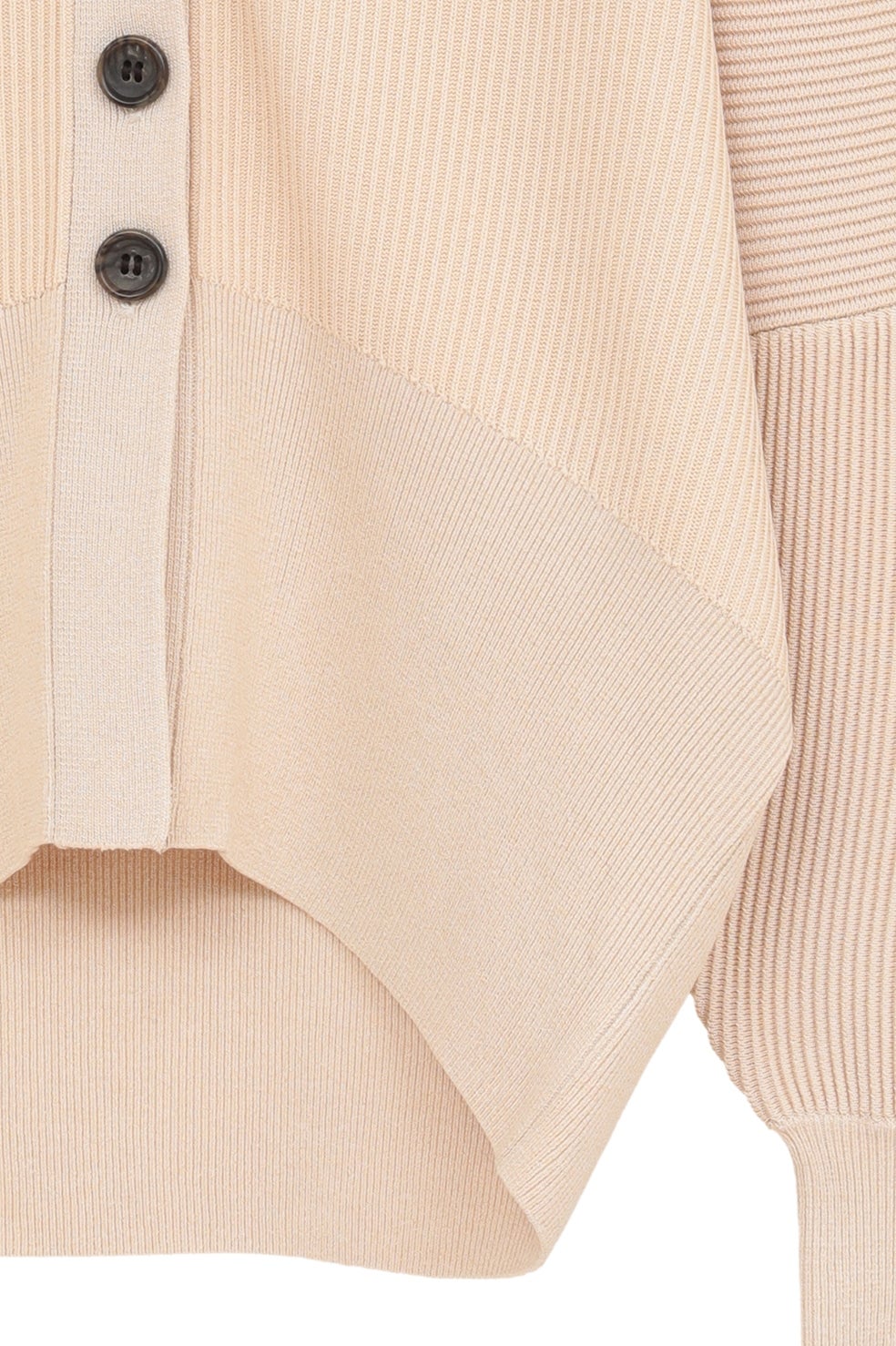 CURVED SLEEVE KNIT CARDIGAN｜TOPS(トップス)｜CLANE OFFICIAL ONLINE