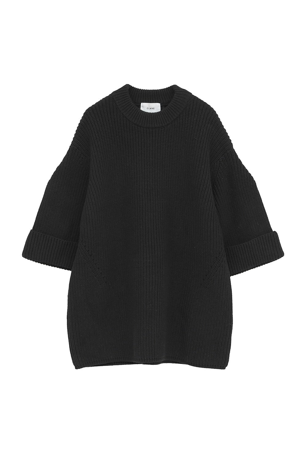 CLANE ブラック 半袖ニット OVER HALF SLEEVE KNIT TOPS｜TOPS(トップス)｜CLANE OFFICIAL ONLINE