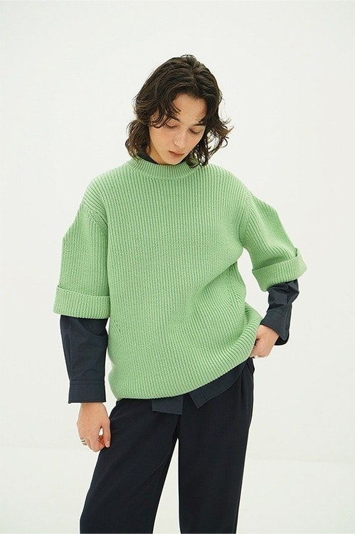 OVER HALF SLEEVE KNIT TOPS