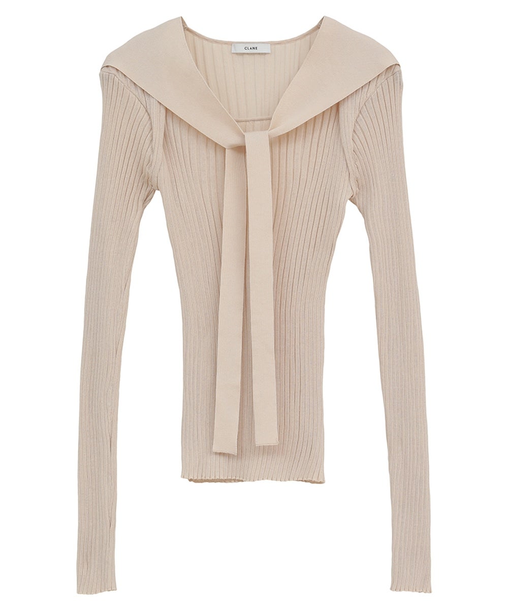 SHEER RIB RIBBON KNIT TOPS｜TOPS(トップス)｜CLANE OFFICIAL ONLINE