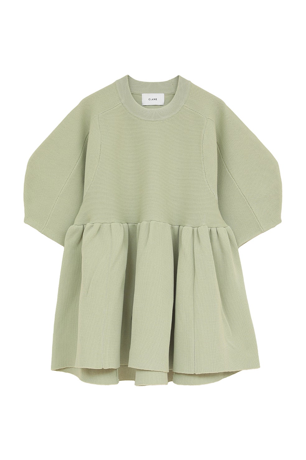 PEPLUM HALF SLEEVE KNIT TOPS｜TOPS(トップス)｜CLANE OFFICIAL