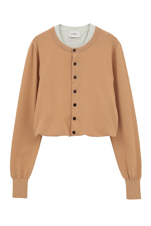 【PRE ORDER 2BUY 10%OFF】W LAYERED KNIT CARDIGAN