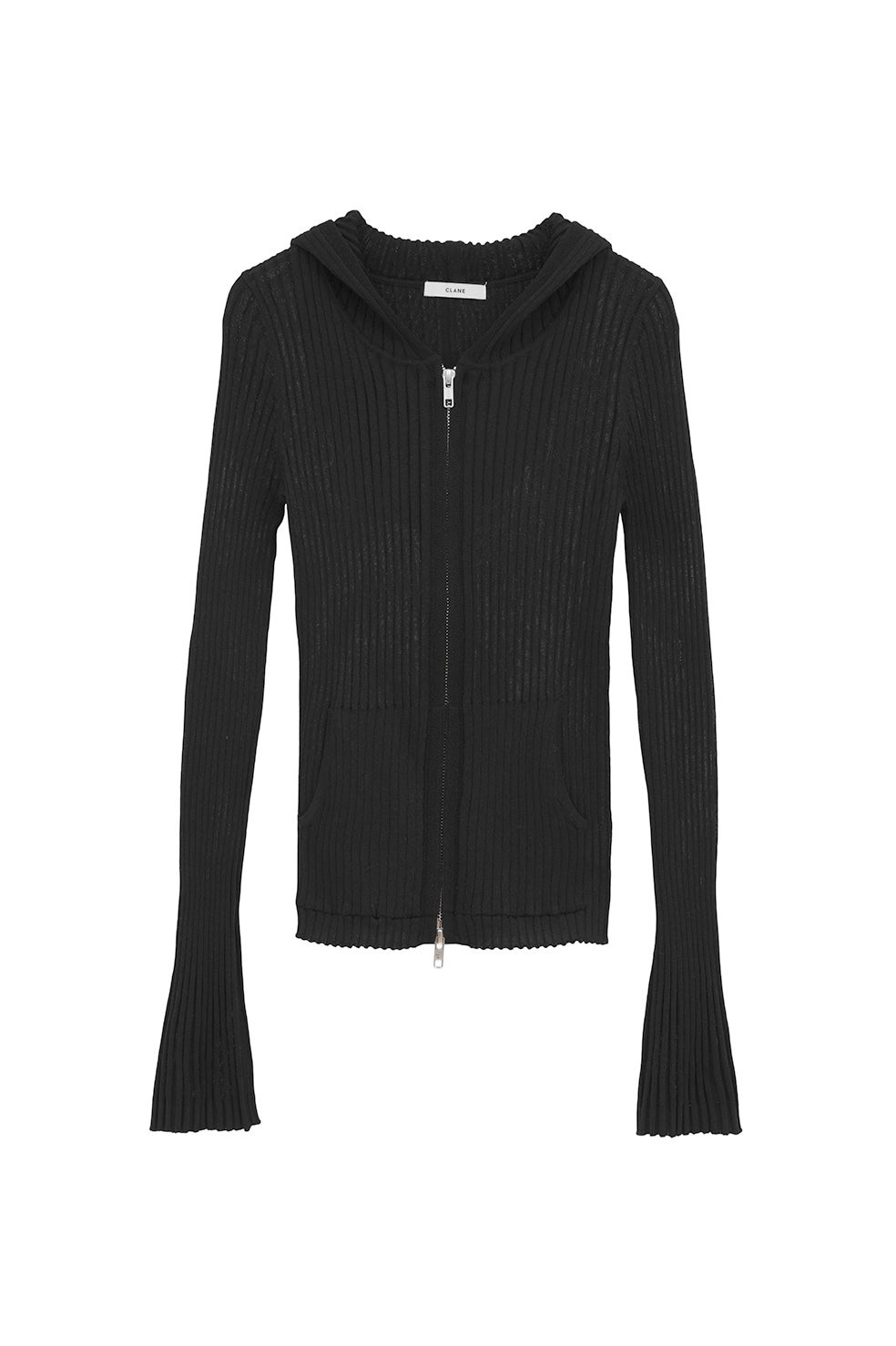 SHEER HOODED KNIT CARDIGAN｜TOPS(トップス)｜CLANE OFFICIAL ONLINE