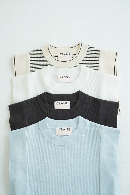 SQUARE SLEEVE KNIT TOPS