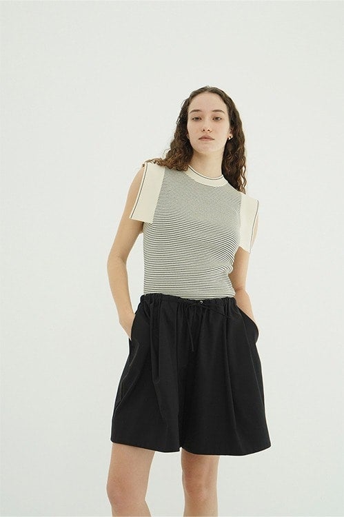 SQUARE SLEEVE KNIT TOPS