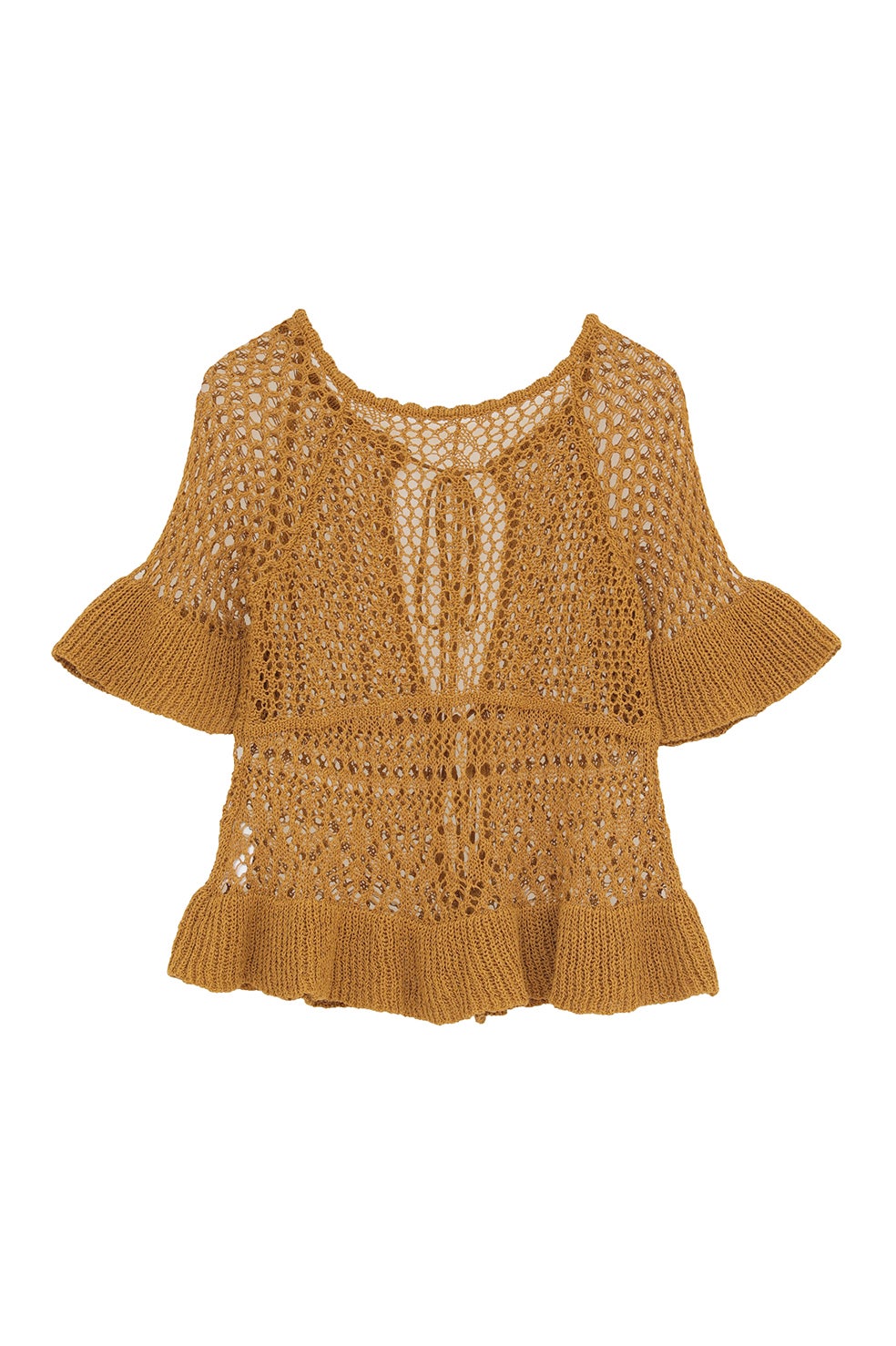 W FACE RIBBON CROCHET KNIT TOPS｜TOPS(トップス)｜CLANE OFFICIAL
