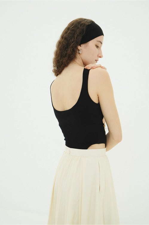 BACK OPEN KNIT BODYSUITS