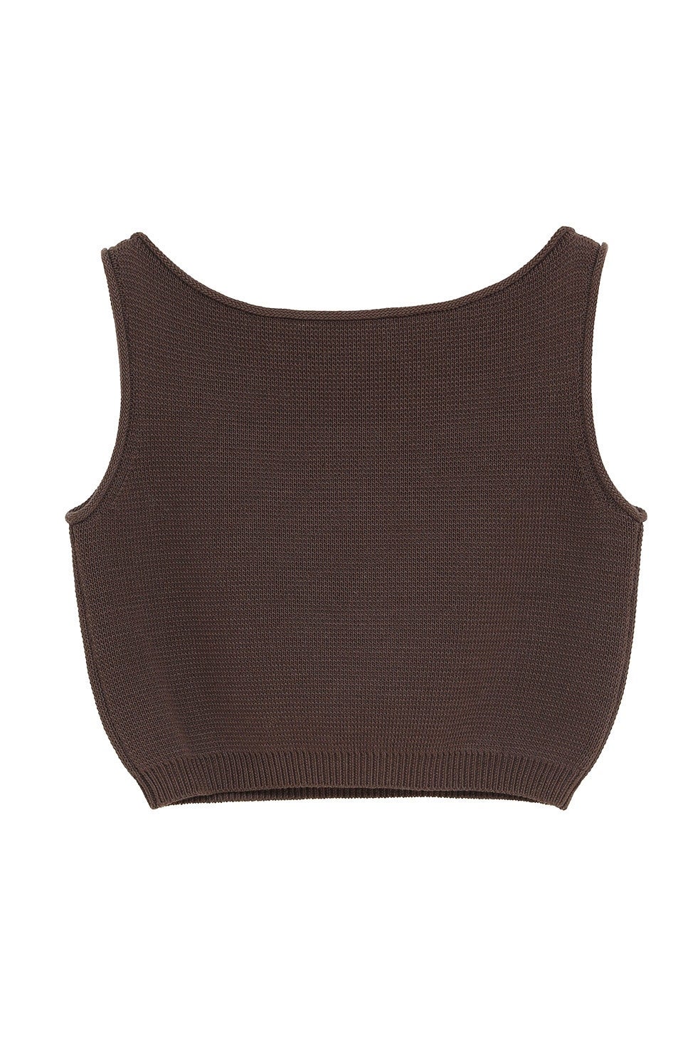 BOAT NECK SHORT KNIT TANK TOPS｜TOPS(トップス)｜CLANE OFFICIAL
