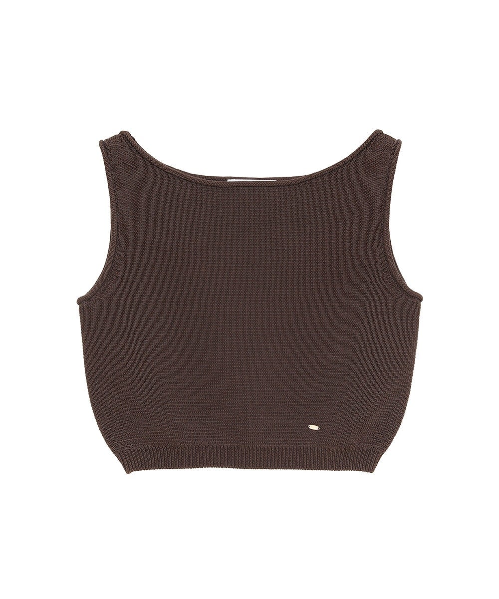 BOAT NECK SHORT KNIT TANK TOPS｜TOPS(トップス)｜CLANE OFFICIAL