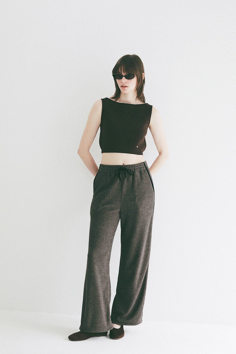 BOAT NECK SHORT KNIT TANK TOPS｜TOPS(トップス)｜CLANE OFFICIAL