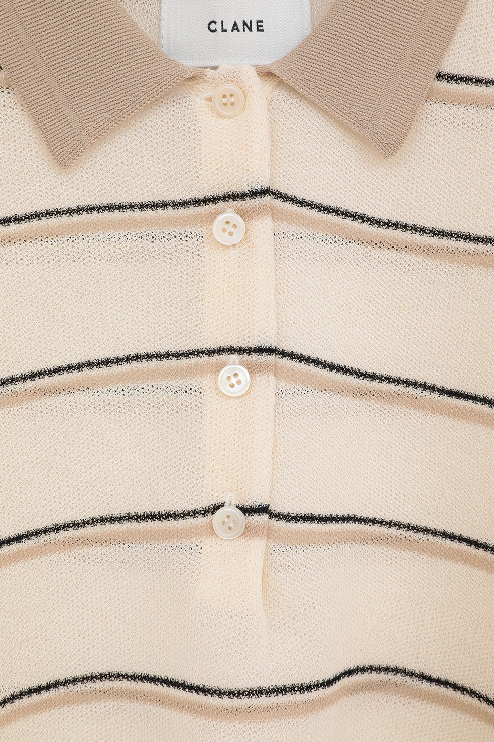SPONGY SHEER POLO KNIT TOPS｜TOPS(トップス)｜CLANE OFFICIAL ONLINE