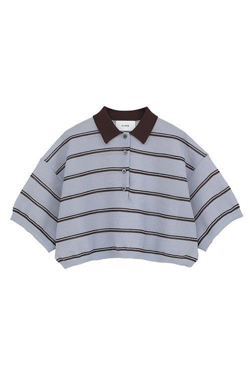 SPONGY SHEER POLO KNIT TOPS