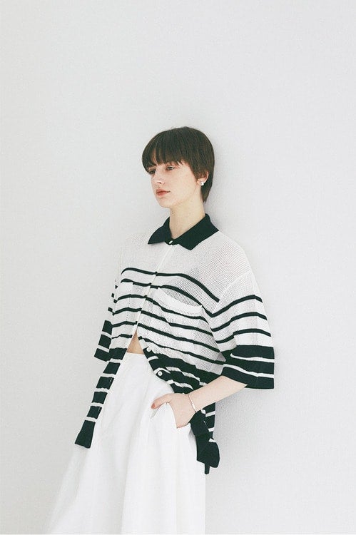 HALF SLEEVE OVER KNIT SHIRT