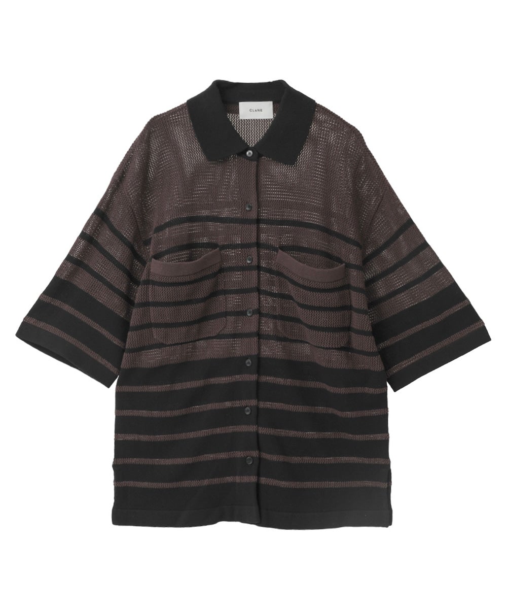 HALF SLEEVE OVER KNIT SHIRT
