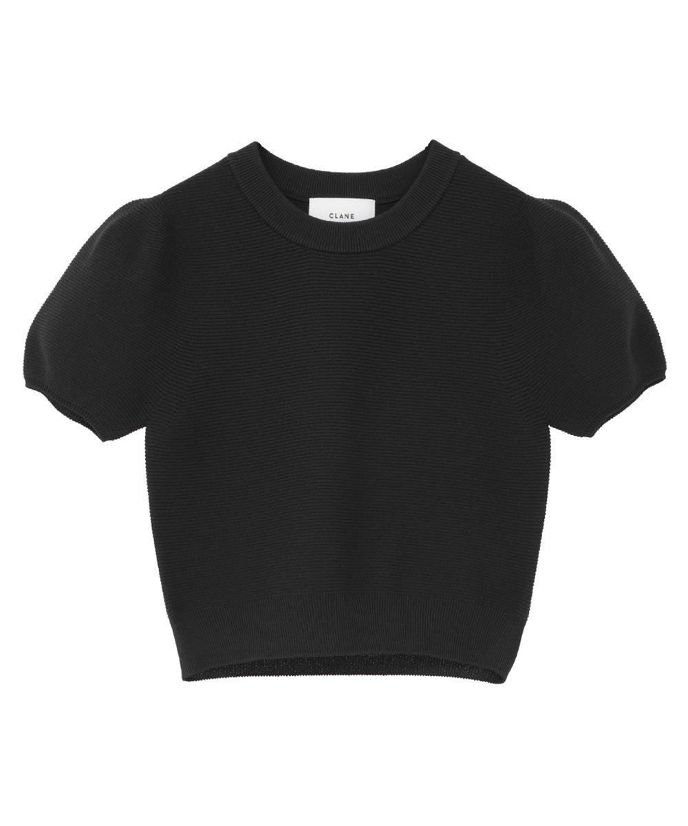 PUFF SLEEVE COMPACT KNIT TOPS