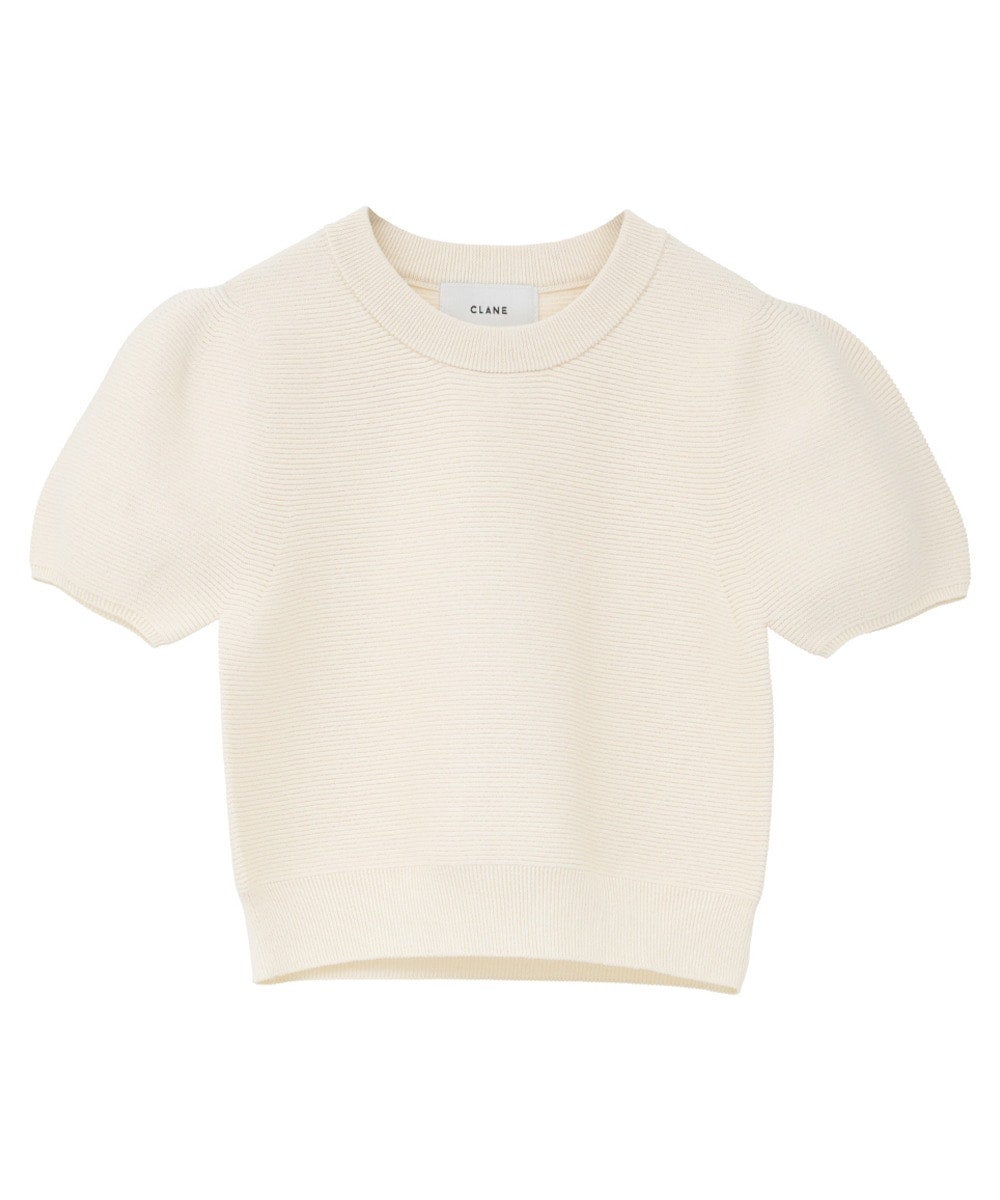 PUFF SLEEVE COMPACT KNIT TOPS
