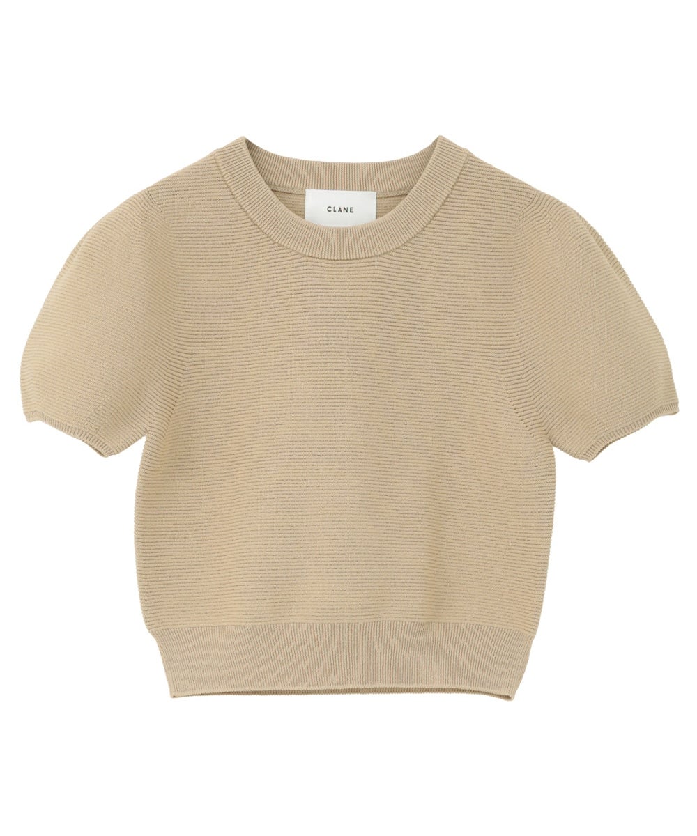 PUFF SLEEVE COMPACT KNIT TOPS