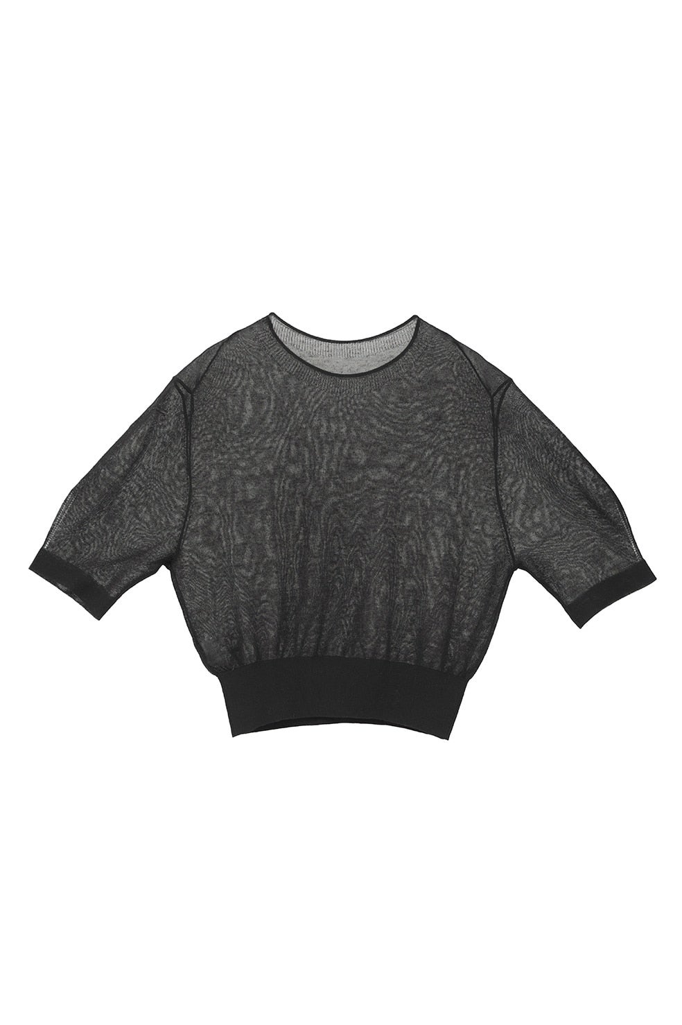 SHEER ROLL NECK H/S KNIT TOPS｜TOPS(トップス)｜CLANE OFFICIAL