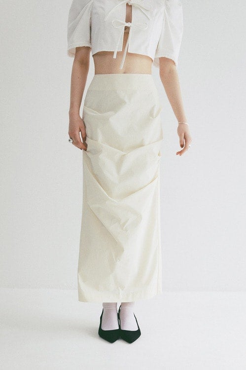 LOW WAIST DRAPE SKIRT