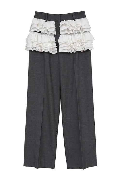 【PRE ORDER 2BUY 10%OFF】FRILLED SLACKS