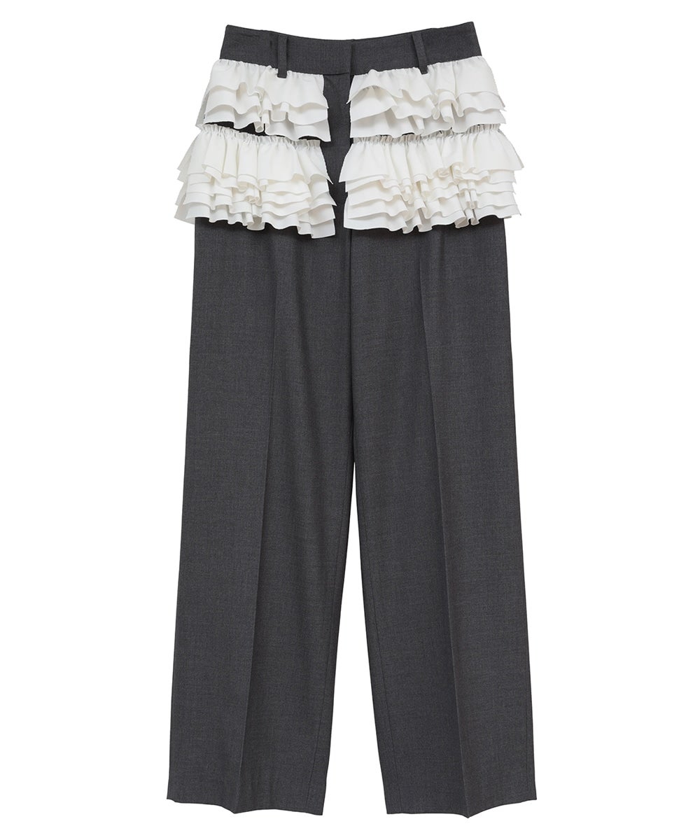 【PRE ORDER 2BUY 10%OFF】FRILLED SLACKS