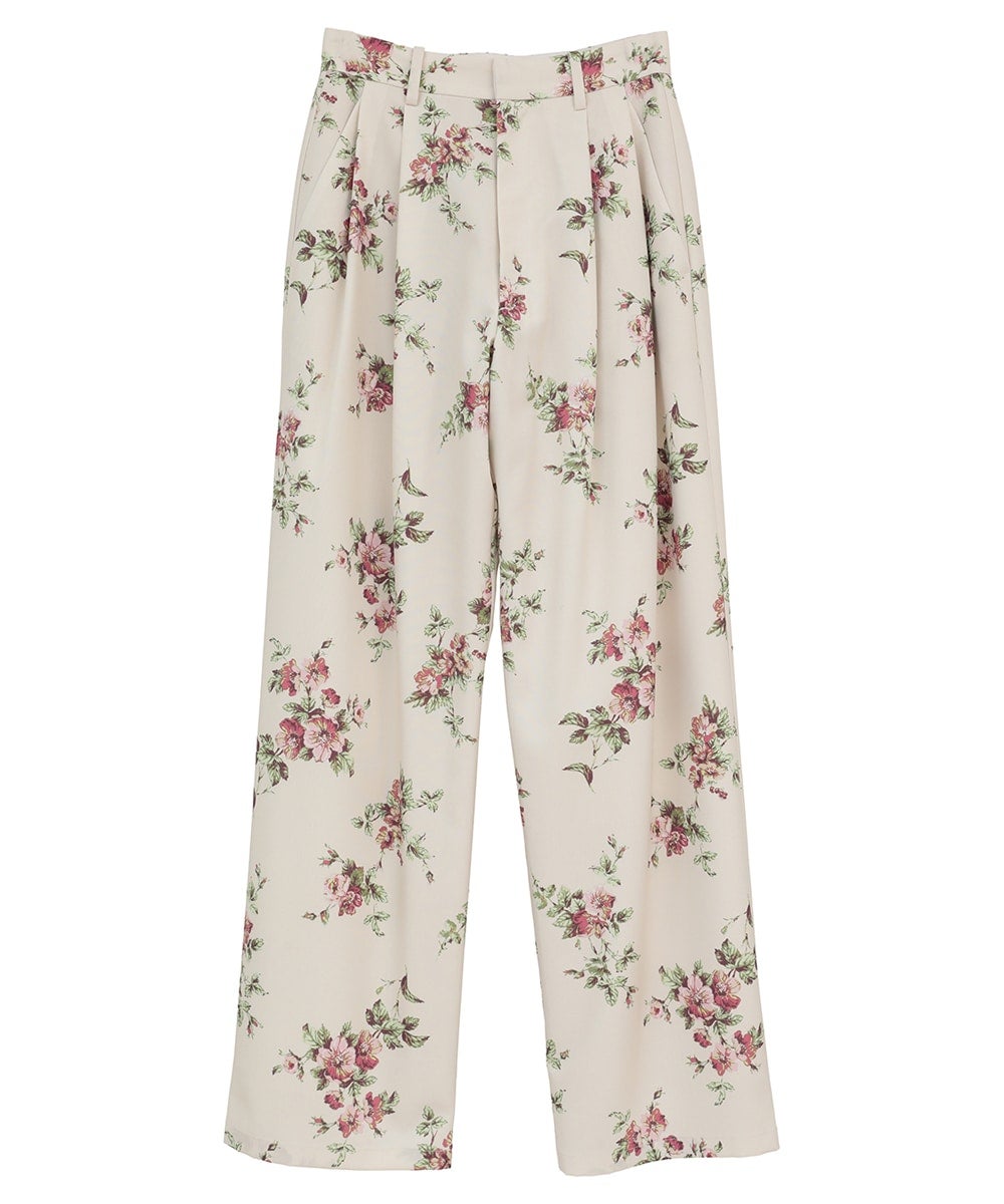 FLOWER TUCK PANTS