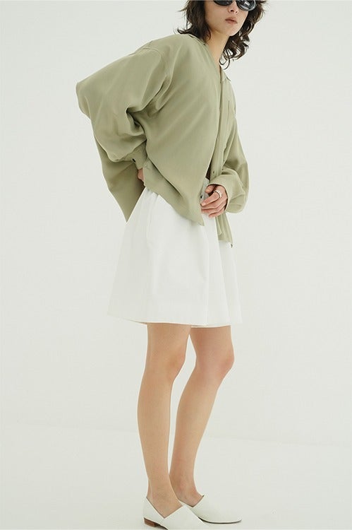 LOW WAIST DRAWSTRING HALF PANTS